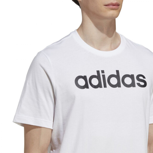 Adidas Heren essentials linear geborduurd logo single jersey t-shirt UTPP4352_white large