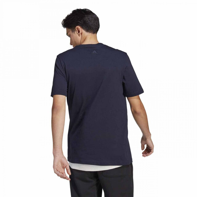 Adidas Heren essentials linear geborduurd logo single jersey t-shirt UTPP4352_navyblue large