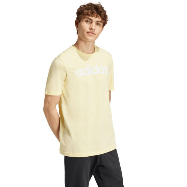 Adidas Heren essentials linear geborduurd logo single jersey t-shirt UTPP4352_yellow large
