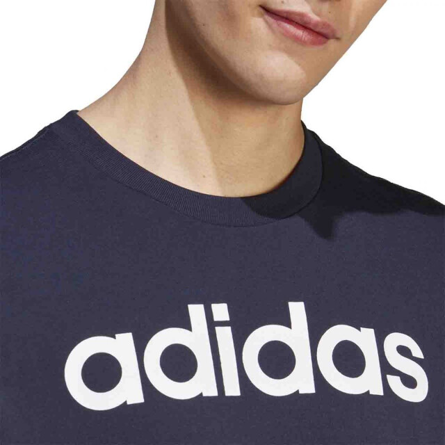 Adidas Heren essentials linear geborduurd logo single jersey t-shirt UTPP4352_navyblue large