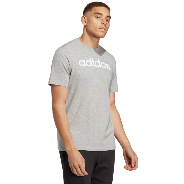 Adidas Heren essentials linear geborduurd logo single jersey t-shirt UTPP4352_greysilver large