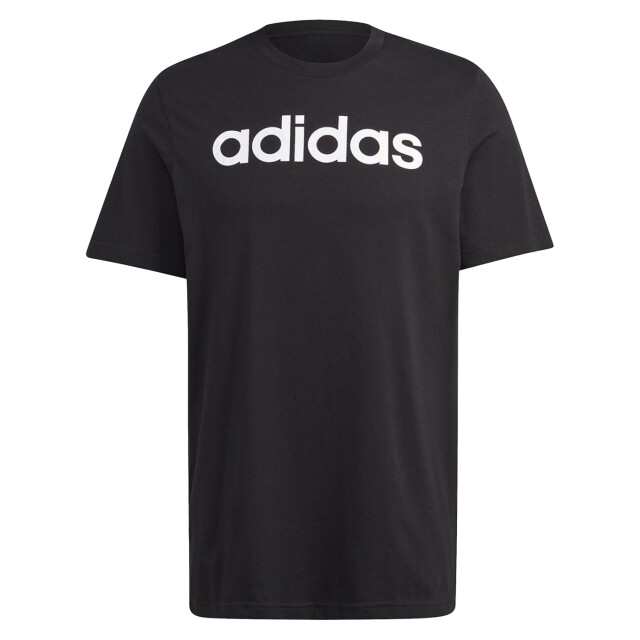 Adidas Heren essentials linear geborduurd logo single jersey t-shirt UTPP4352_black large
