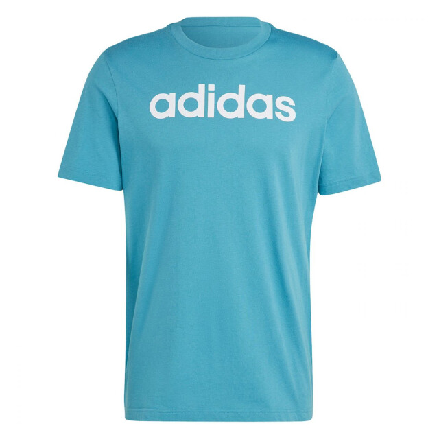 Adidas Heren essentials linear geborduurd logo single jersey t-shirt UTPP4352_blue large
