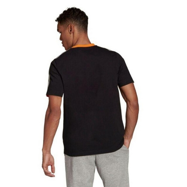 Adidas Heren essentials colour block single jersey t-shirt UTPP4226_blackorange large