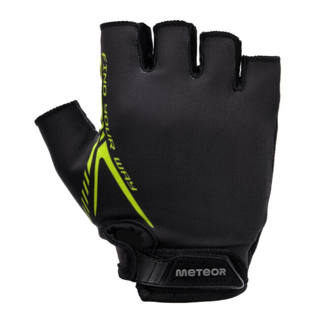 Meteor Volwassen unisex mx12 fietshandschoenen met contrastdetail UTPP4030_blackneonyellow large