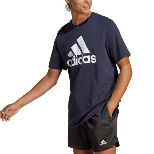 Adidas Heren essentials 3 stripes single jersey t-shirt UTPP3974_navyblue large