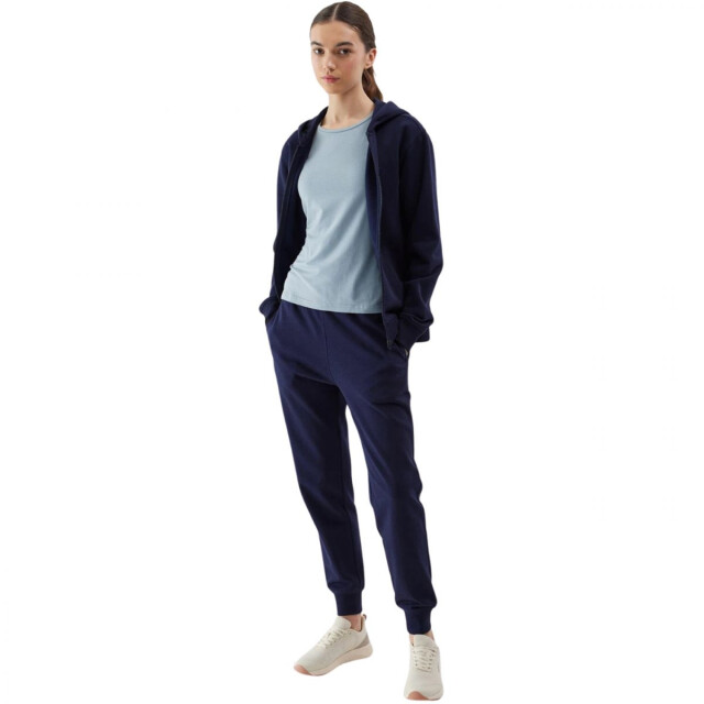 4F Dames wss24tswsf0956 hoodie met volledige rits UTPP3840_navyblue large
