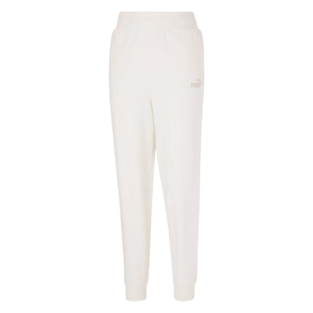 Puma Dames ess+ geborduurde joggingbroek hoge taille UTPP3781_beige large