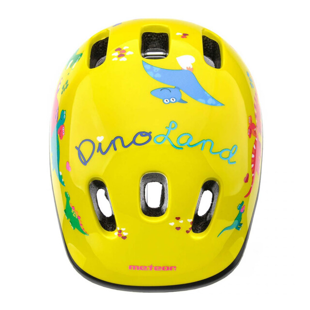 Meteor Kinder/kinder dinosaurus fietshelm UTPP3774_yellow large