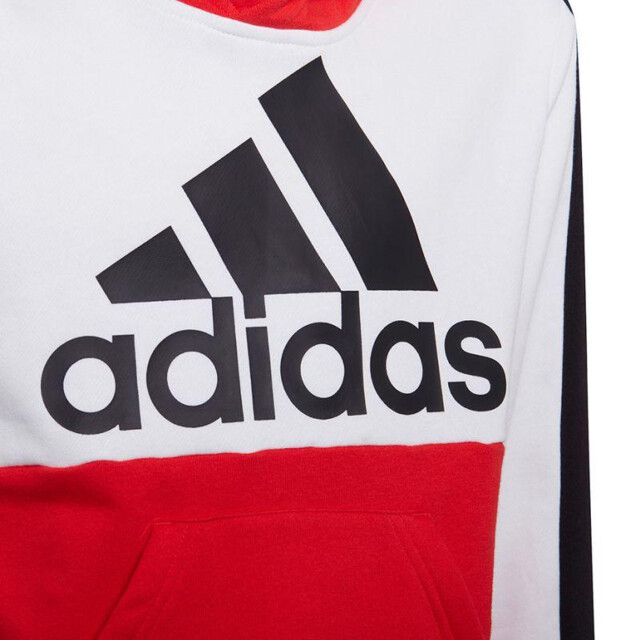 Adidas Kinder/kids kleurblok fleece hoodie UTPP3710_whitered large