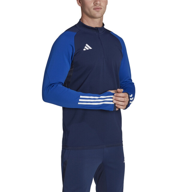 Adidas Heren tiro 23 competition quarter zip training sweatshirt UTPP3670_blue large