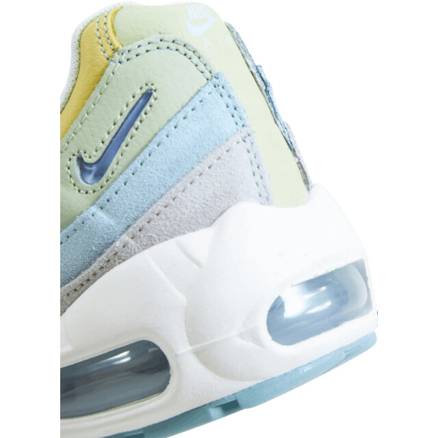 Nike Dames air max 95 suede trainers UTPP3578_whitebluegreenyellow large