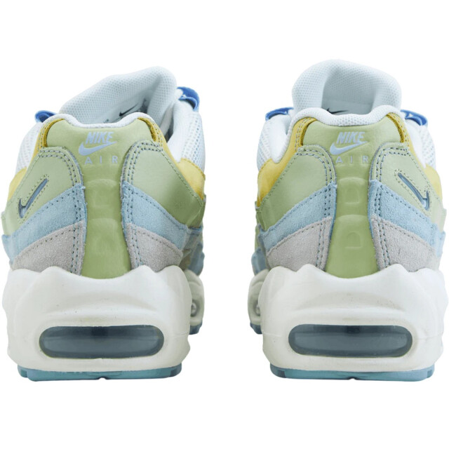 Nike Dames air max 95 suede trainers UTPP3578_whitebluegreenyellow large