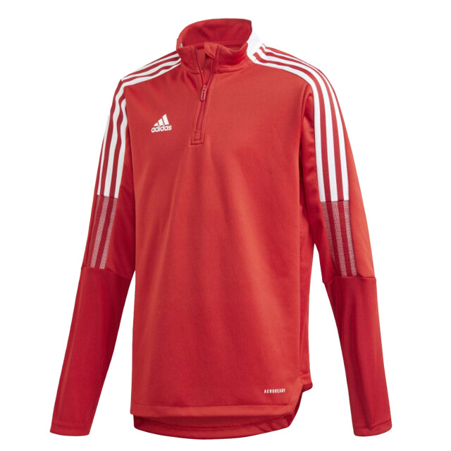 Adidas Trainingsshirt tiro 21 quarter zip voor kinderen/kinderen UTPP3516_red large