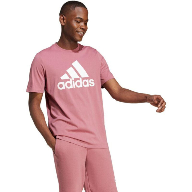 Adidas Heren essentials groot logo single jersey t-shirt UTPP3173_pink large