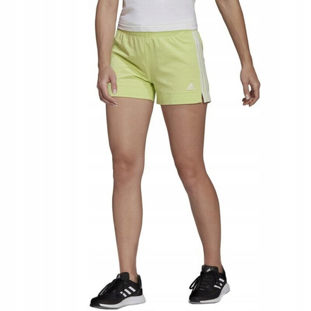 Adidas Dames essential 3 stripes slim shorts UTPP3056_green large