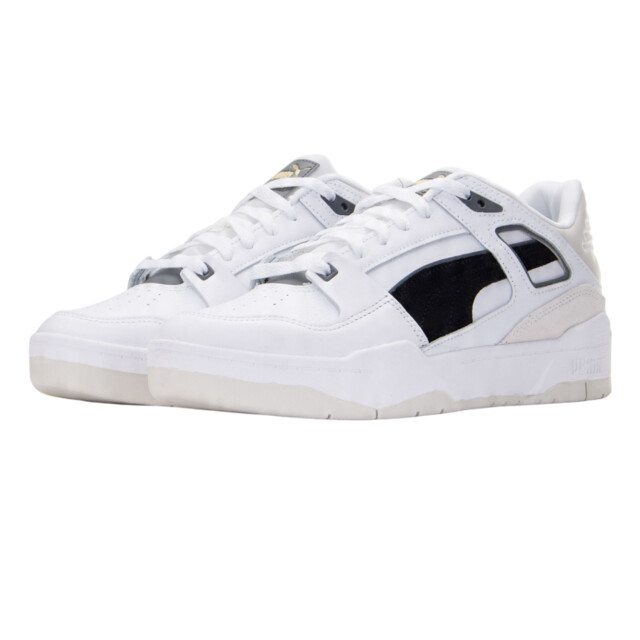 Puma Heren slipstream suède trainers UTPP2837_white large