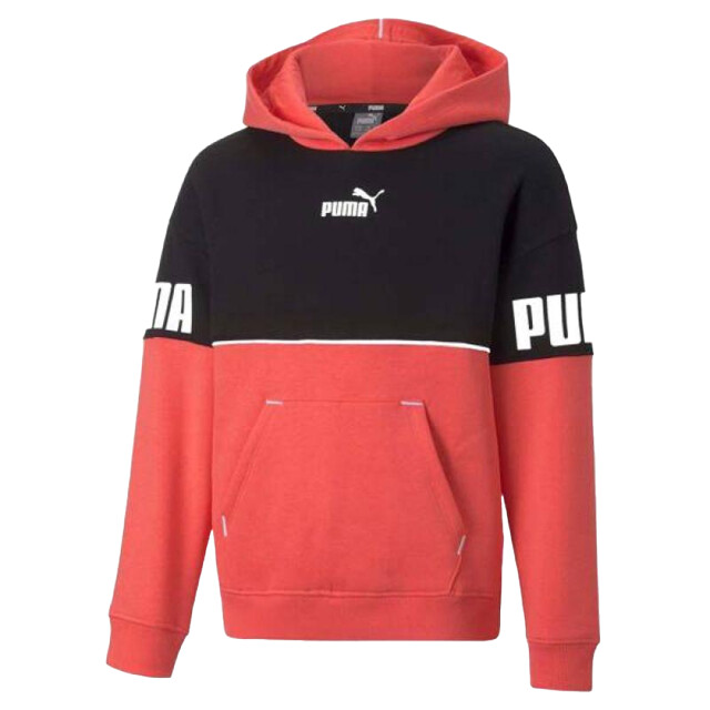 Puma Kinder/kids power colour block hoodie UTPP2728_blackorange large