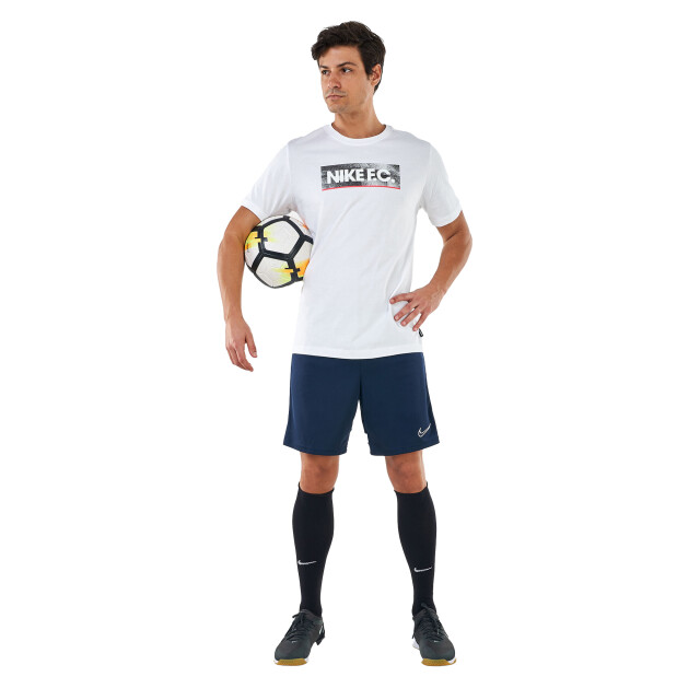 Nike Heren fc blok katoen t-shirt UTPP2611_white large