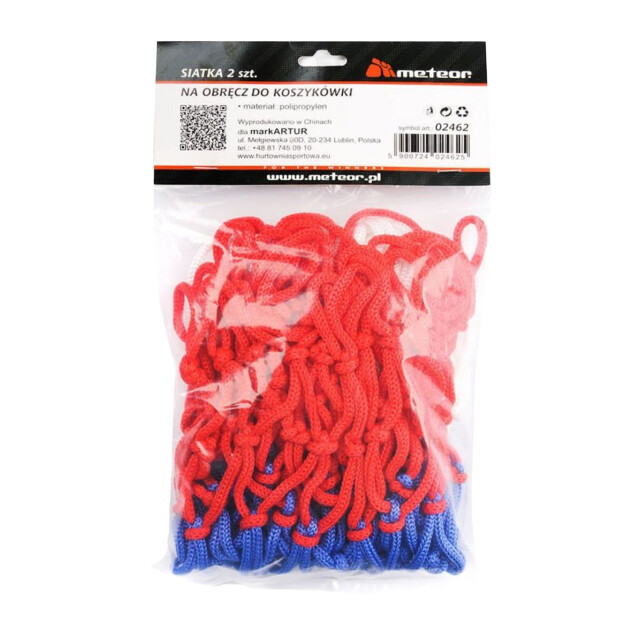 Meteor Gecupt basketbalnet (set van 2) UTPP250_whiteredblue large