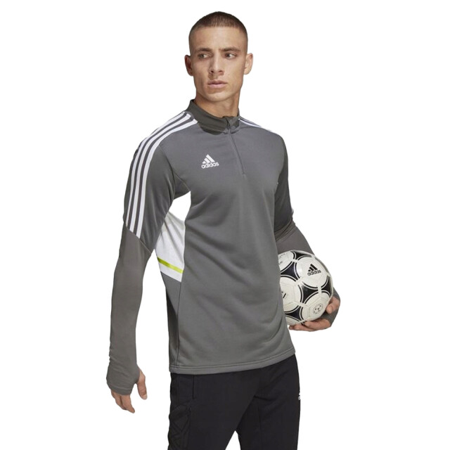 Adidas Heren condivo 22 quarter zip training sweatshirt UTPP2419_grey large