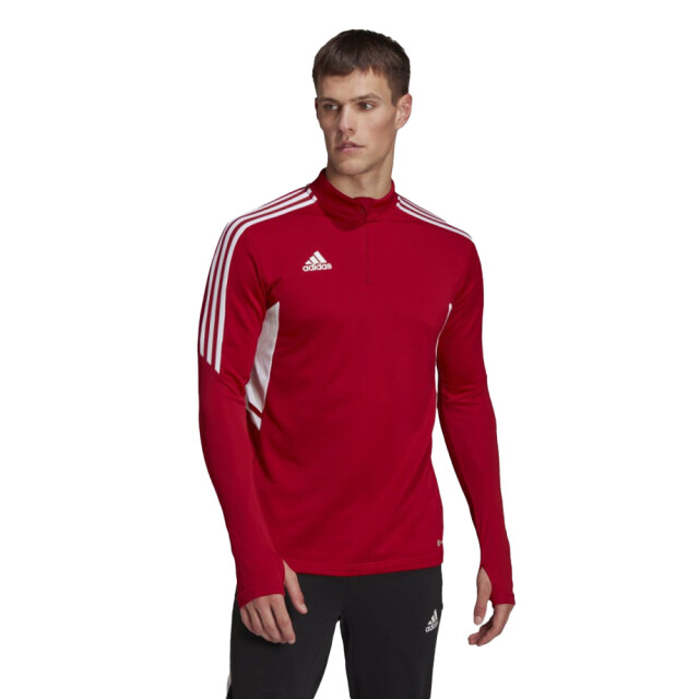 Adidas Heren condivo 22 quarter zip training sweatshirt UTPP2475_red large