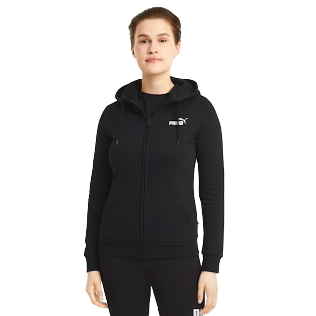 Puma Dames essential kleine logo full zip hoodie UTPP2416_black large