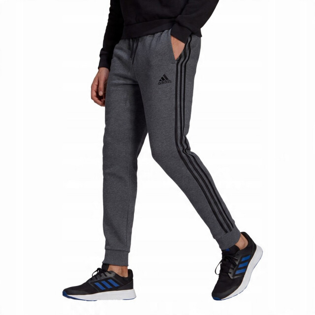 Adidas Heren essentials fleece 3 strepen tapered leg joggingbroek UTPP2007_darkgrey large