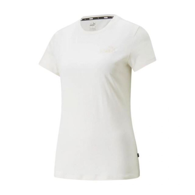 Puma Dames essential geborduurd t-shirt UTPP1966_beige large