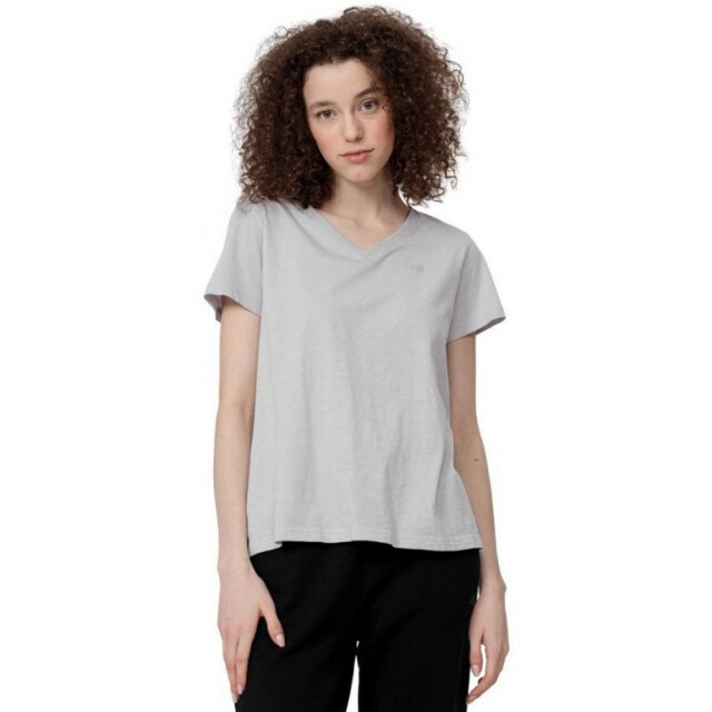4F Dames h4z22 v hals t-shirt UTPP1694_grey large