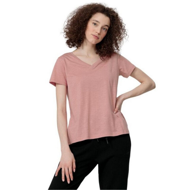 4F Dames h4z22 v hals t-shirt UTPP1694_pink large