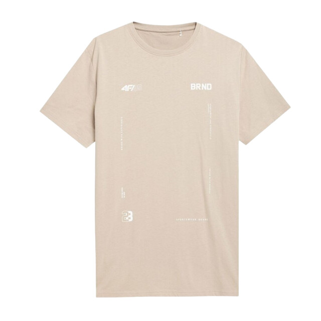 4F Herenlogo t-shirt UTPP1618_beige large