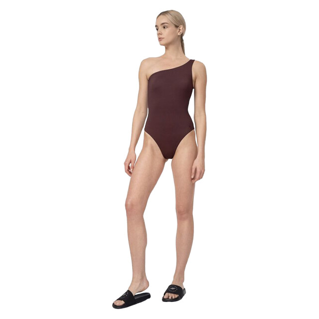 4F Dames f027 one shoulder one piece badpak UTPP1690_brown large