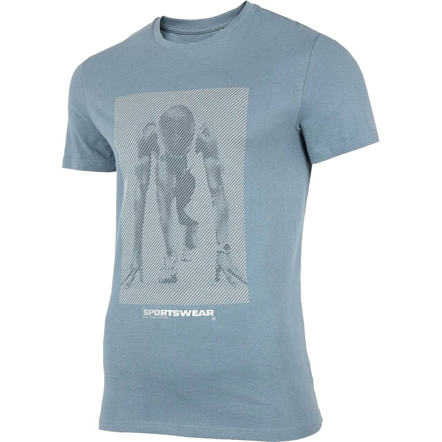 4F Heren t-shirt met opdruk UTPP1294_blue large