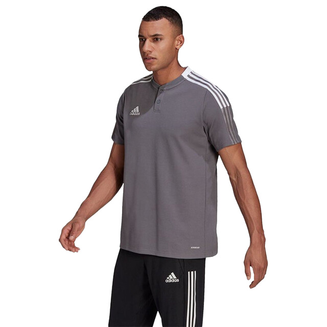 Adidas Heren tiro 21 poloshirt UTPP1017_greysilver large