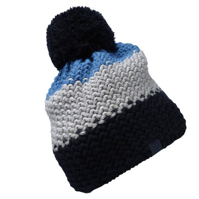4F Kinder/kinder pom pom muts UTPP1101_blackbluegrey large