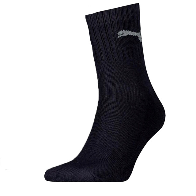 Puma Unisex adult logo crew sokken (set van 3) UTPP915_blacknavybluegreysilver large