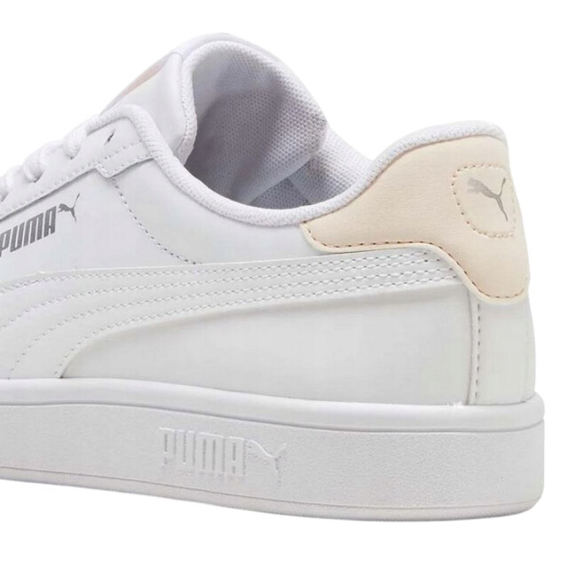 Puma Heren smash 3.0 grain leather trainers UTPP6935_white large
