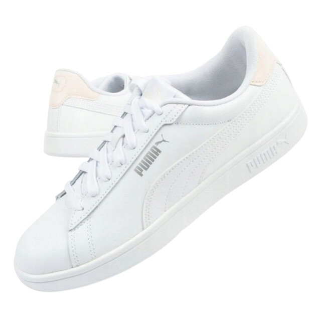 Puma Heren smash 3.0 grain leather trainers UTPP6935_white large
