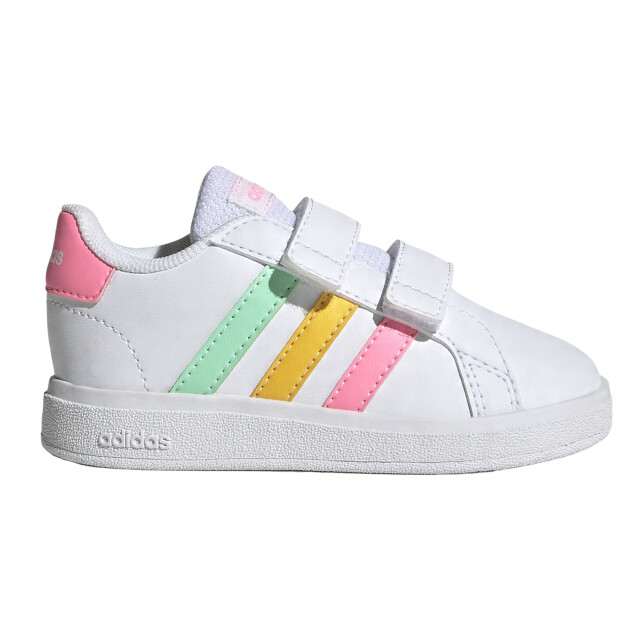 Adidas Kinderen/kinderen grand court lifestyle klittenbandschoenen UTPP6864_white large