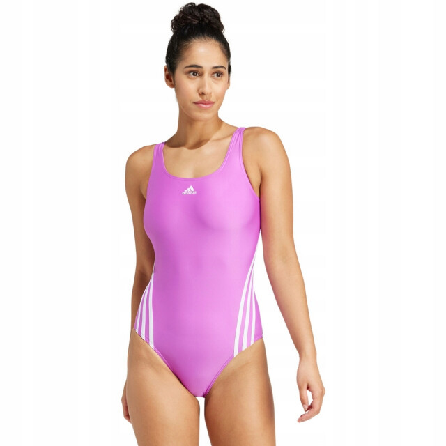 Adidas Dames 3 strepen eèn stuk zwempak UTPP766_pink large