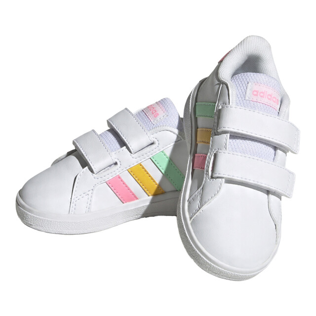 Adidas Kinderen/kinderen grand court lifestyle klittenbandschoenen UTPP6864_white large