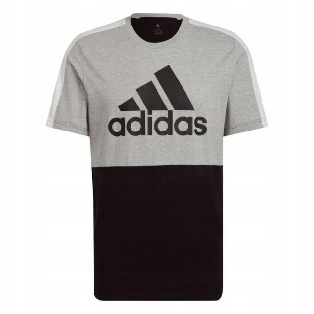 Adidas Heren essentials colour block single jersey t-shirt UTPP685_blackgrey large