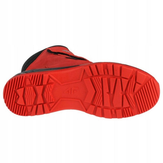 4F Kinderen/kinderen hjz21 nubuck trekking trainers UTPP6437_blackred large
