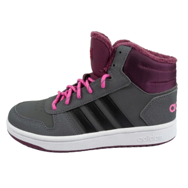 Adidas Kinder/kids hoops 2.0 mid cut trainers UTPP616_greyclaret large