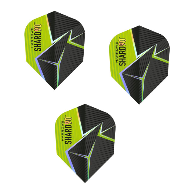 Harrows Prime shard 90 dart flight (pak van 3) UTPP6393_greenblack large