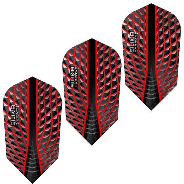 Harrows Silica dart vluchten (set van 3) UTPP6378_blackred large
