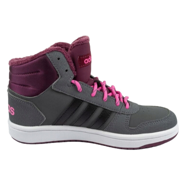 Adidas Kinder/kids hoops 2.0 mid cut trainers UTPP616_greyclaret large