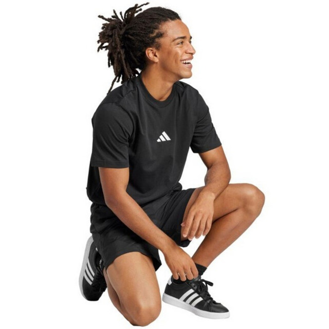 Adidas Heren essentials klein logo single jersey t-shirt UTPP5766_blackwhite large