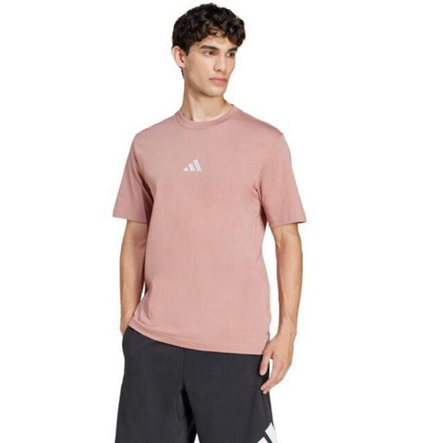 Adidas Heren essentials klein logo single jersey t-shirt UTPP5766_pink large